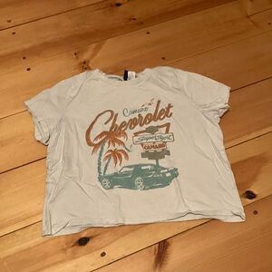 H&M White Camaro Graphic Tee